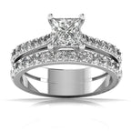 Princess Solitaire Band Ring