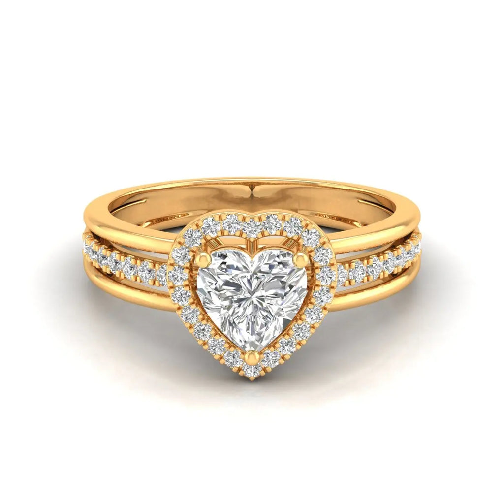 Centre Heart Diamond Ring