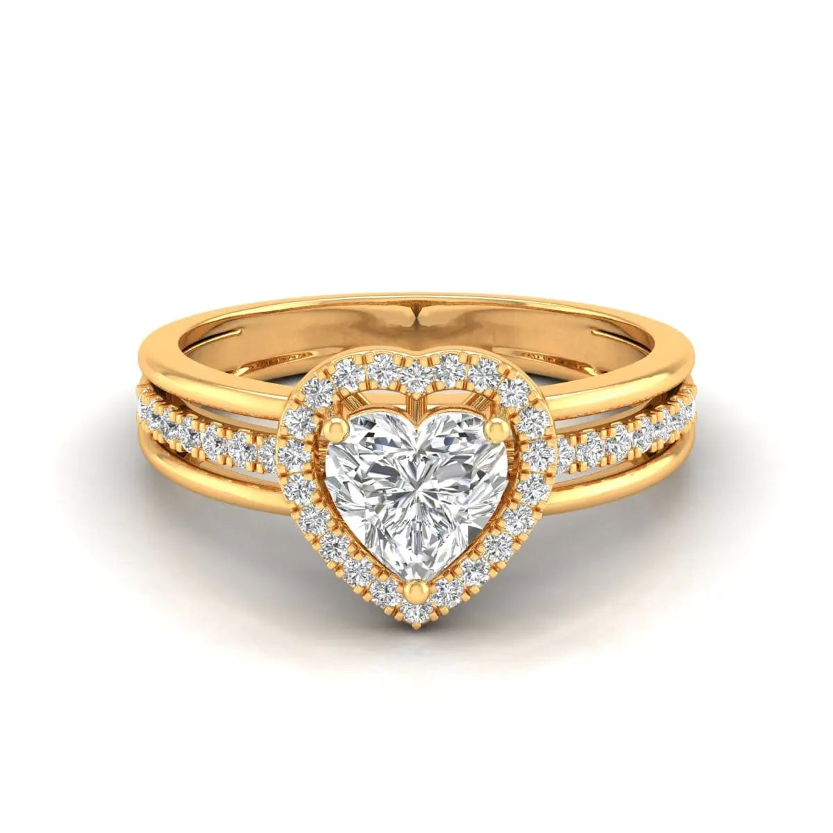 Centre Heart Diamond Ring