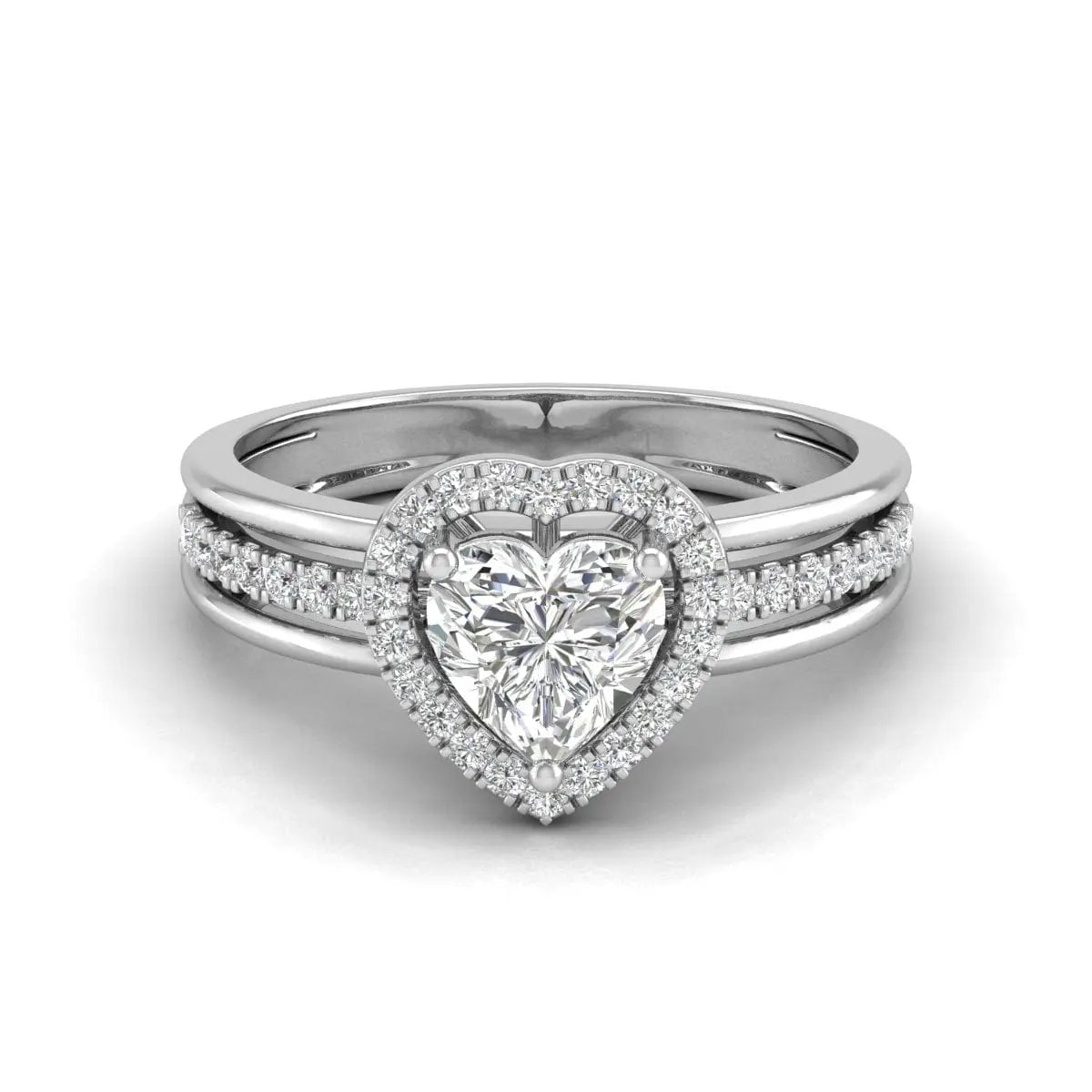 Centre Heart Diamond Ring