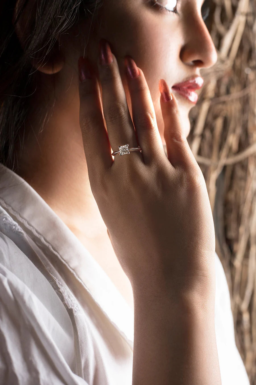 Princess Cut Diamond Gold Ring | Elegant Gold Engagement Ring