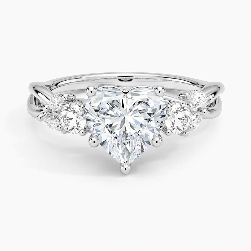 Willow Heart Stone Diamond Ring