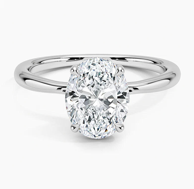 Freesia Hidden Halo Diamond Ring