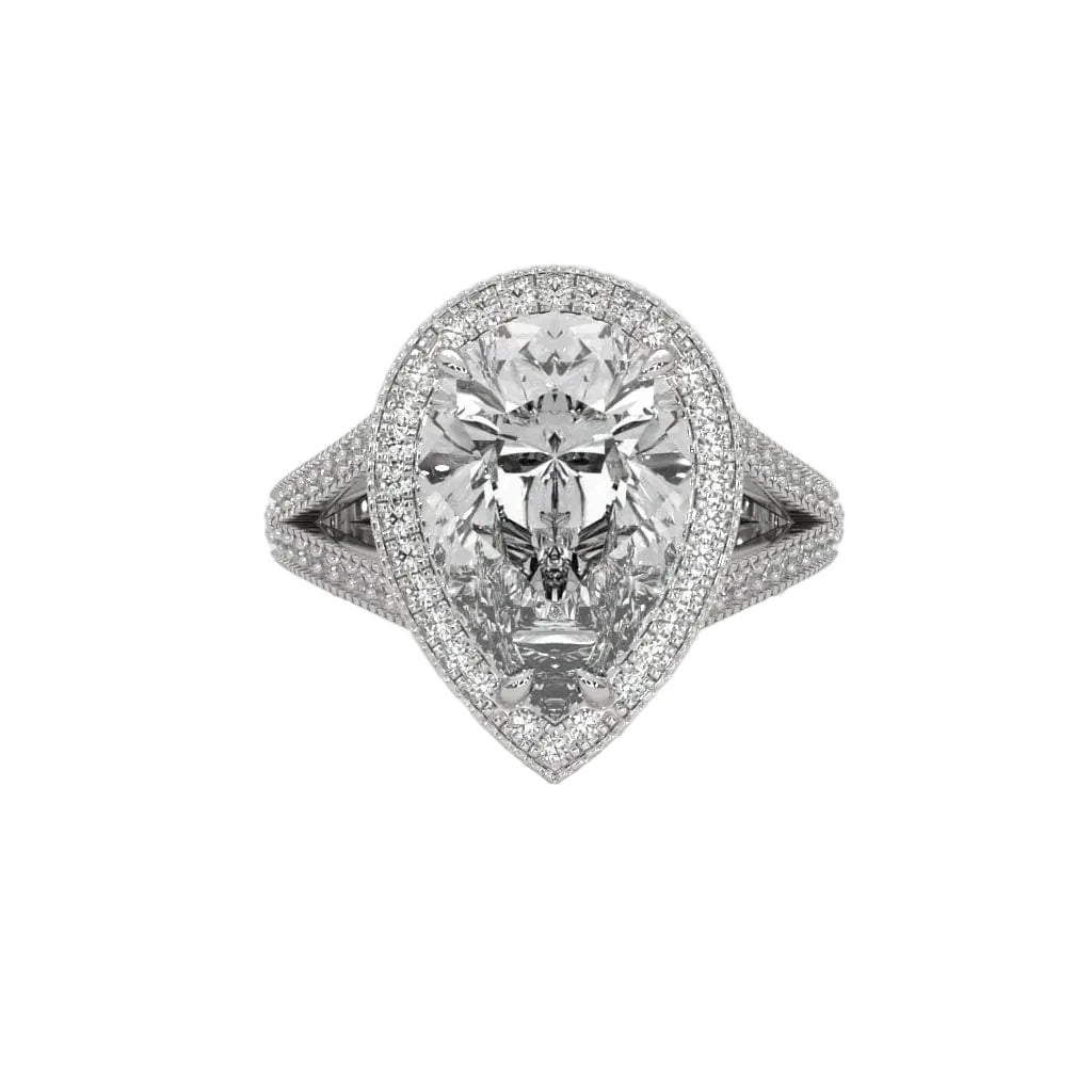 3 Carat Teardrop Solitaire Pear Diamond Ring