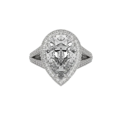 3 Carat Teardrop Solitaire Pear Diamond Ring