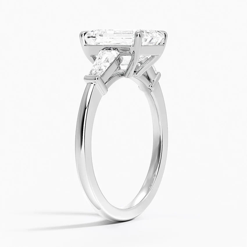 Symphony Tapered Baguette Three Stone Diamond Ring