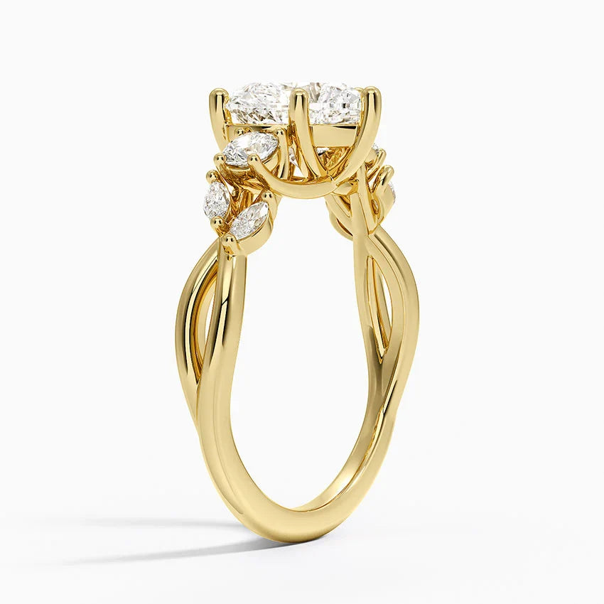 Willow Heart Stone Diamond Ring