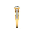 Classic Diamond Engagement Ring with Pave Band