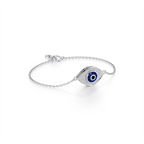 Evil Eye Diamond Bracelet in White Gold | Protection Jewelry