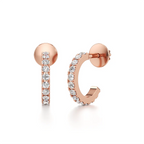 Classic Diamond Hoop Earrings for Women – Real Gold Everyday Elegance