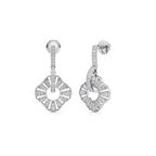 Floral Diamond Drop Earrings for Women – Real Gold Sparkling Petals