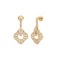 Floral Diamond Drop Earrings for Women – Real Gold Sparkling Petals