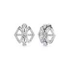 Modern Bloom Studs – Sleek Rose Gold with Certified Diamonds