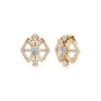 Modern Bloom Studs – Sleek Rose Gold with Certified Diamonds