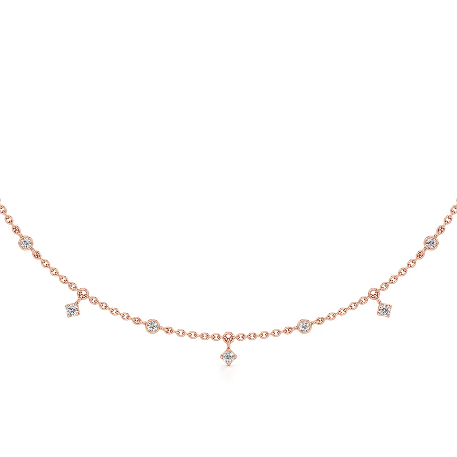 Minimal Heart Diamond Earrings – Dainty Rose Gold Fashion