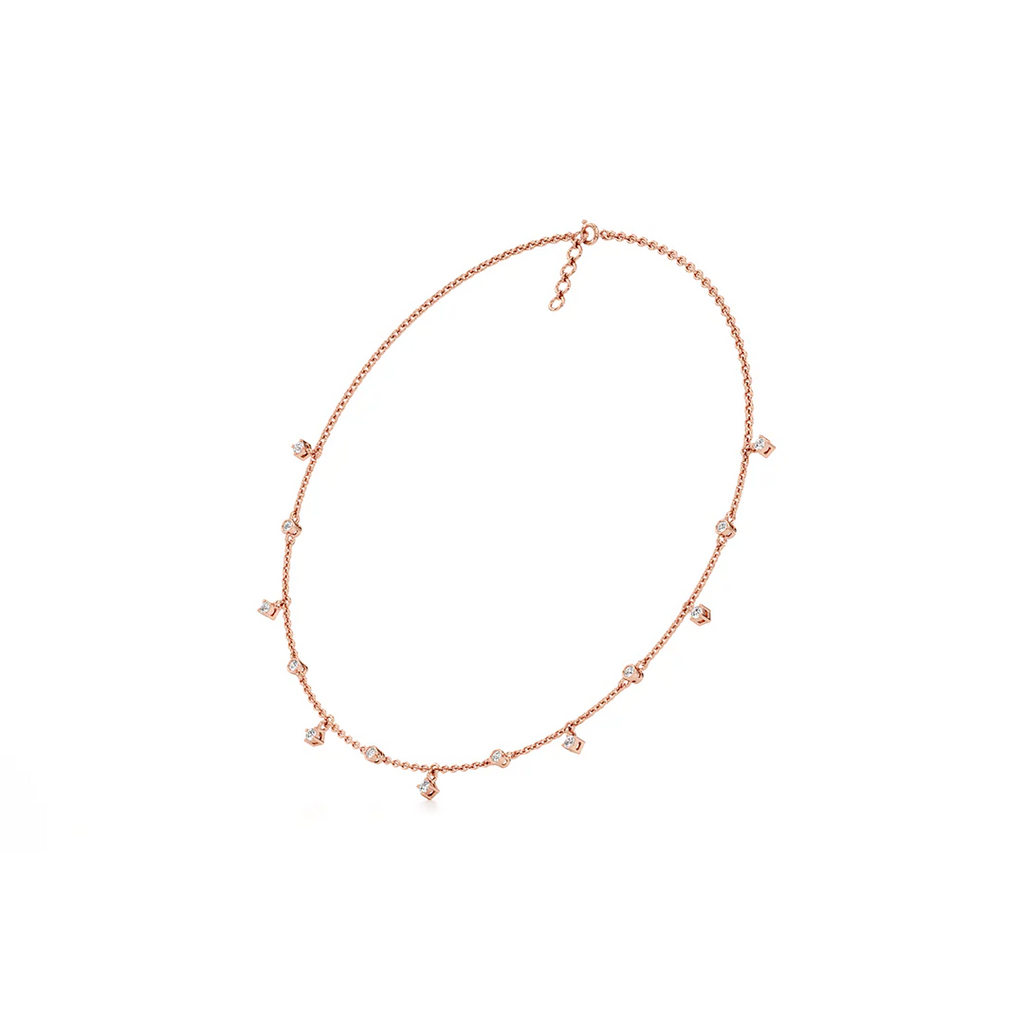 Minimal Heart Diamond Earrings – Dainty Rose Gold Fashion