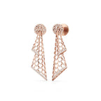 Modern Bloom Studs – Sleek Rose Gold with Certified Diamonds