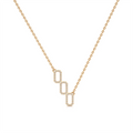 Geometric Link Diamond Necklace in Yellow Gold – Modern Chic Style