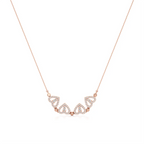 Floral Diamond Pendant Necklace in Rose Gold – Delicate Everyday Jewelry