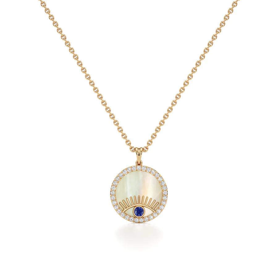 Elegant Loop Pendant – Stylish White Gold Statement Jewelry