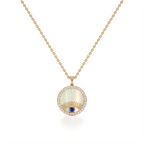 Elegant Loop Pendant – Stylish White Gold Statement Jewelry