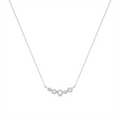 Classic Bloom Diamond Pendant – Elegant White Gold Necklace