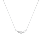 Classic Bloom Diamond Pendant – Elegant White Gold Necklace