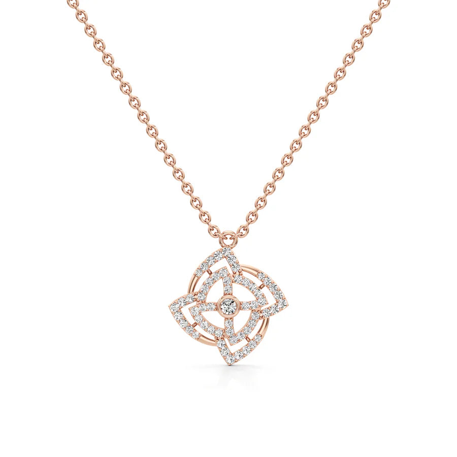 Elegant Loop Pendant – Stylish White Gold Statement Jewelry