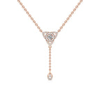 Classic Bloom Diamond Pendant – Elegant White Gold Necklace