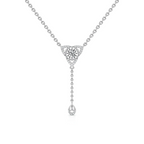 Classic Bloom Diamond Pendant – Elegant White Gold Necklace