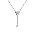 Classic Bloom Diamond Pendant – Elegant White Gold Necklace