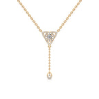 Classic Bloom Diamond Pendant – Elegant White Gold Necklace
