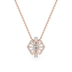 Modern Bloom Studs – Sleek Rose Gold with Certified Diamonds