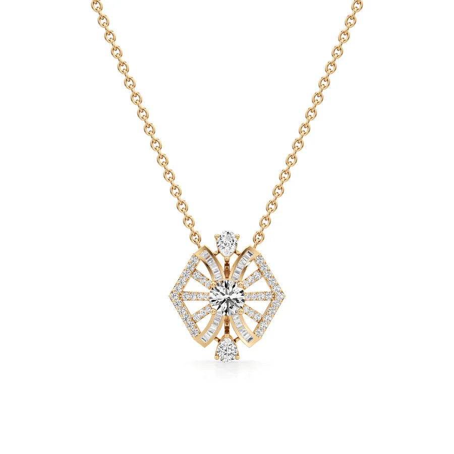 Modern Bloom Studs – Sleek Rose Gold with Certified Diamonds