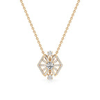 Modern Bloom Studs – Sleek Rose Gold with Certified Diamonds