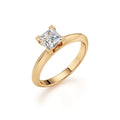 Princess Cut Diamond Gold Ring | Elegant Gold Engagement Ring