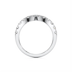 White Gold V-Shape Diamond Ring – Sleek Chevron Band | Elegant & Stackable Design