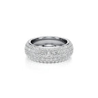 Classic Bloom Diamond Pendant – Elegant White Gold Necklace