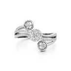 White Gold Floral Diamond Ring – Modern Cluster Design