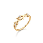 Rose Gold Diamond Ring | Elegant Branch Design