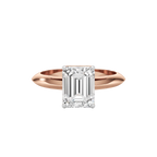 Emerald Cut Diamond Gold Ring | Classic Gold Engagement Ring