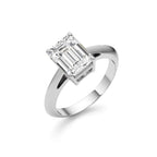 Emerald Cut Diamond Gold Ring | Classic Gold Engagement Ring
