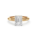 Emerald Cut Diamond Gold Ring | Classic Gold Engagement Ring