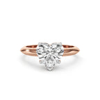 Heart Shaped Diamond Ring for Women – Yellow Gold Solitaire Ring – Romantic & Elegant Jewelry