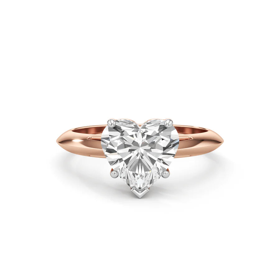 Heart Shaped Diamond Ring for Women – Yellow Gold Solitaire Ring – Romantic & Elegant Jewelry