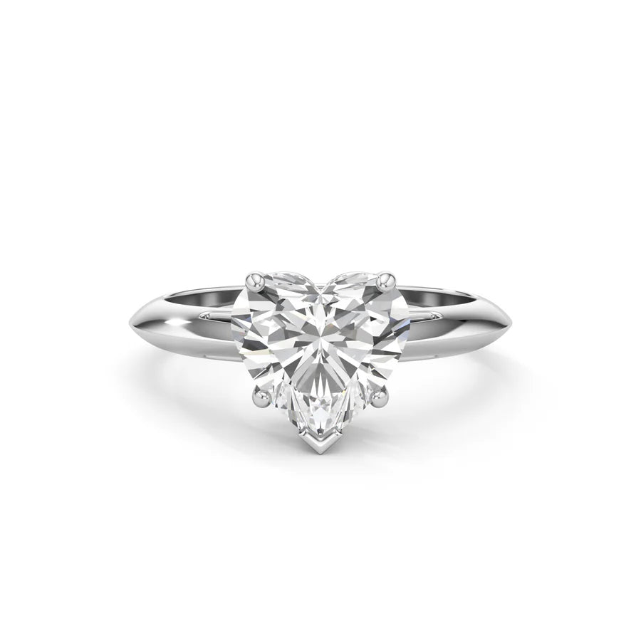 Heart Shaped Diamond Ring for Women – Yellow Gold Solitaire Ring – Romantic & Elegant Jewelry