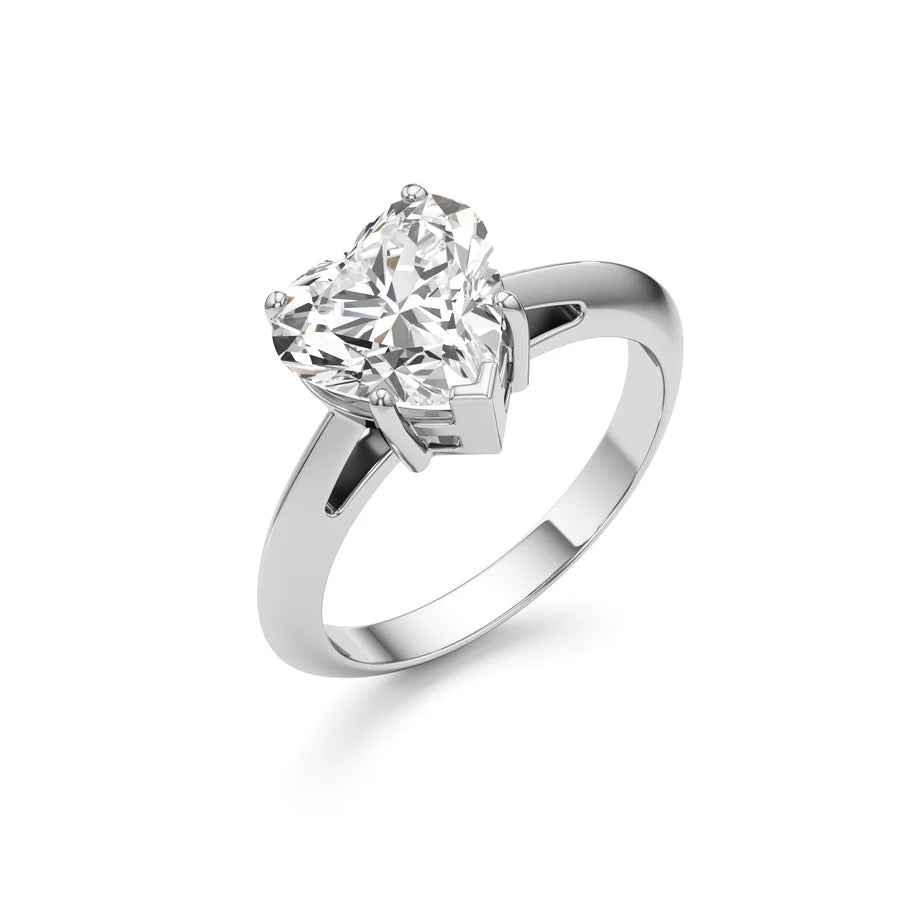 Heart Shaped Diamond Ring for Women – Yellow Gold Solitaire Ring – Romantic & Elegant Jewelry