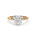 Heart Shaped Diamond Ring for Women – Yellow Gold Solitaire Ring – Romantic & Elegant Jewelry