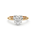 Heart Shaped Diamond Ring for Women – Yellow Gold Solitaire Ring – Romantic & Elegant Jewelry