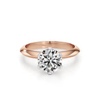 Solitaire Diamond Ring for Women – Classic Yellow Gold Engagement Ring – Round Lab-Grown Diamond